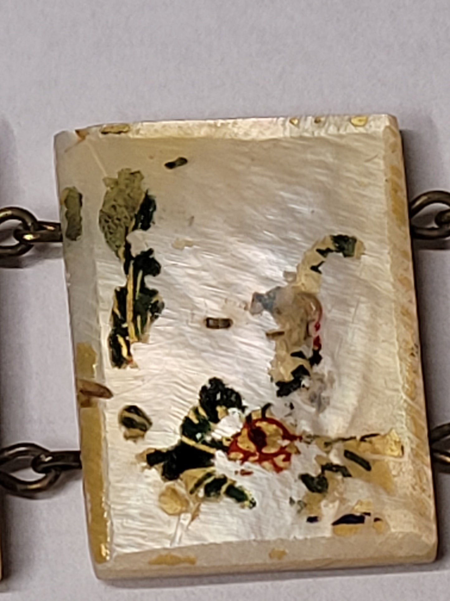 Vintage Hand-Painted Mother-of-Pearl Bracelet Persian storybook bracelet
