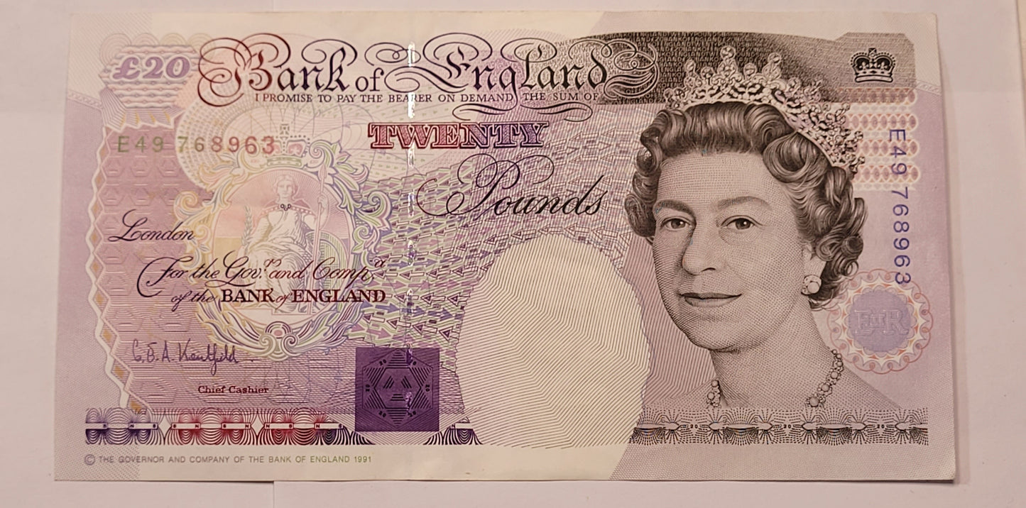 Vintage Bank of England Note Collection. Sequential Serial Numbers. Historical British Currency Lot