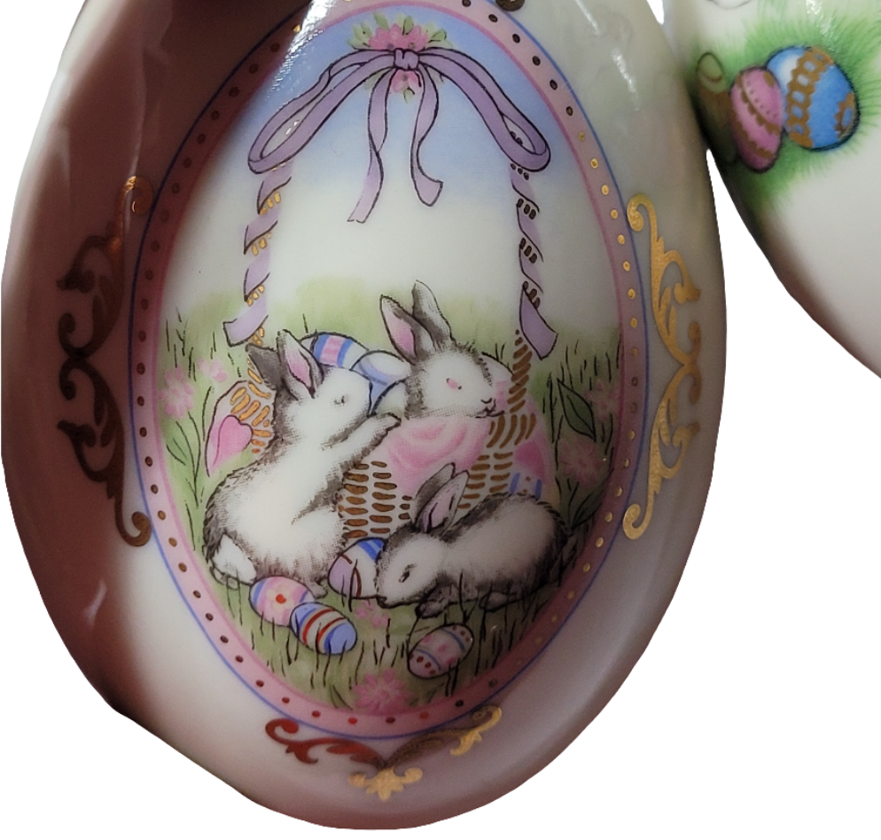 Lenox China Treasures Collection Easter Egg Set – Issued 1995