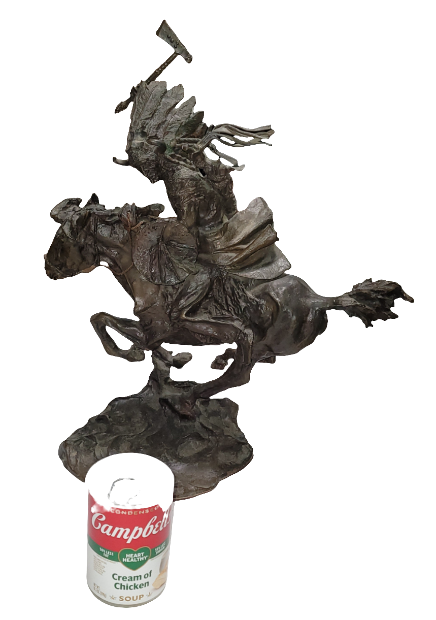 Buck McCain "Plains Warrior" Bronze Sculpture - Limited Edition Native American Art