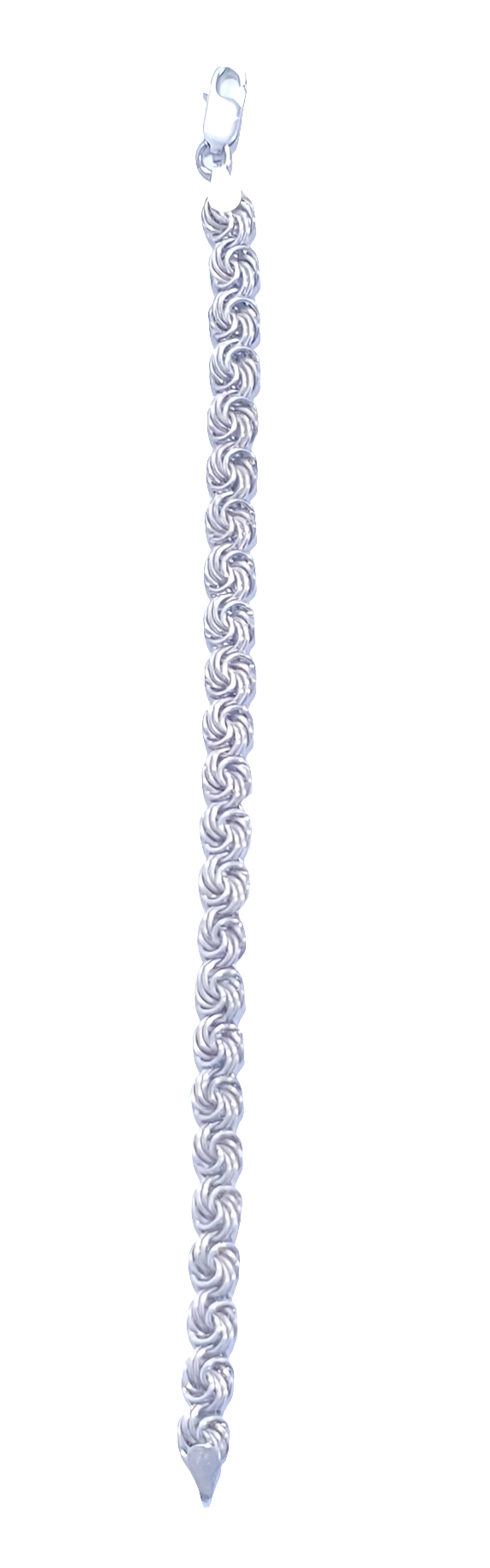Beautiful Italy Sterling Silver 925 Woven Chain Bracelet. About 8 " in length