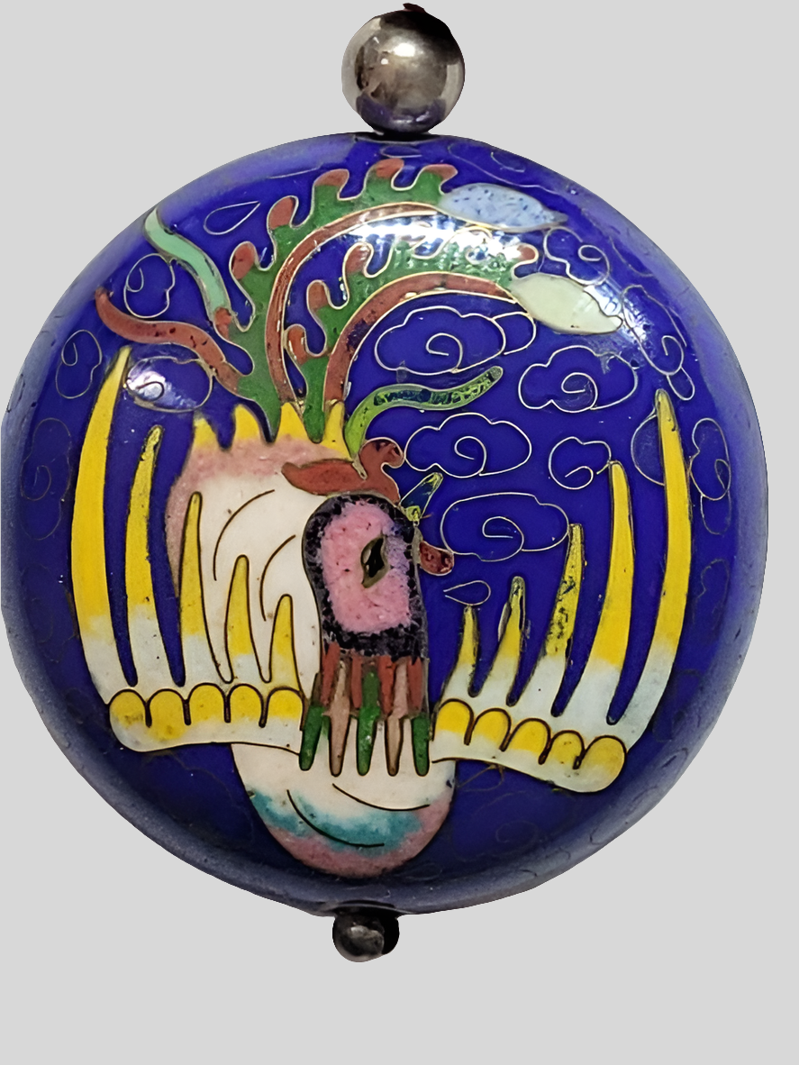Exquisite Cinnabar and Cloisonné Necklace with Dragon & Phoenix Motif Chinese Artistry