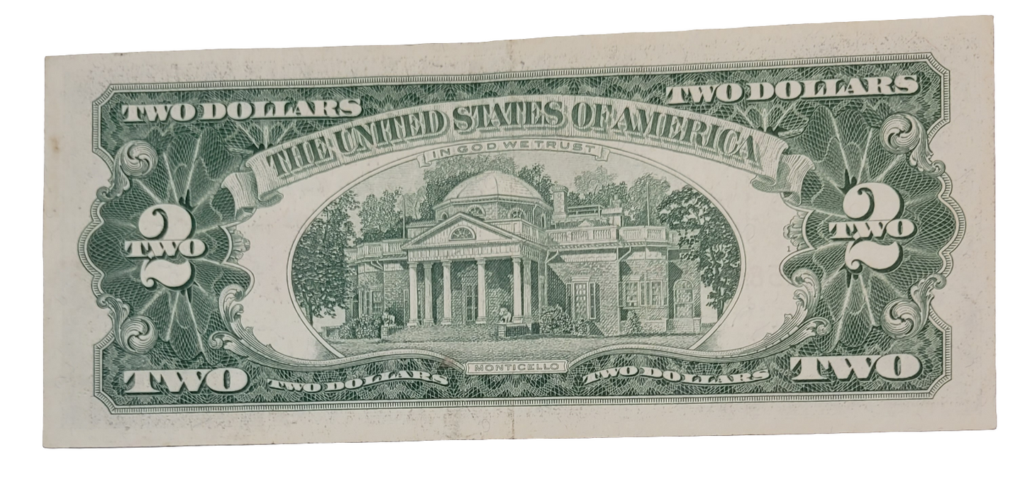 Vintage 1963 A Series A12588720A $2 Note - Collectible U.S. Currency