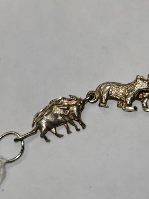Sterling Silver Noah’s Ark Silver Necklace and Bracelet Set