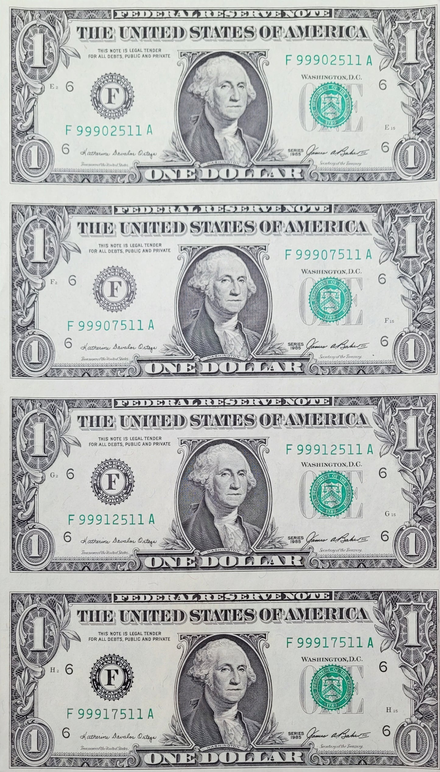 Uncut $1 Notes and Historical Treasury Documents - Collectible Currency and Memorabilia Set