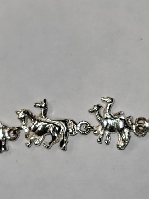 Sterling Silver Noah’s Ark Silver Necklace and Bracelet Set