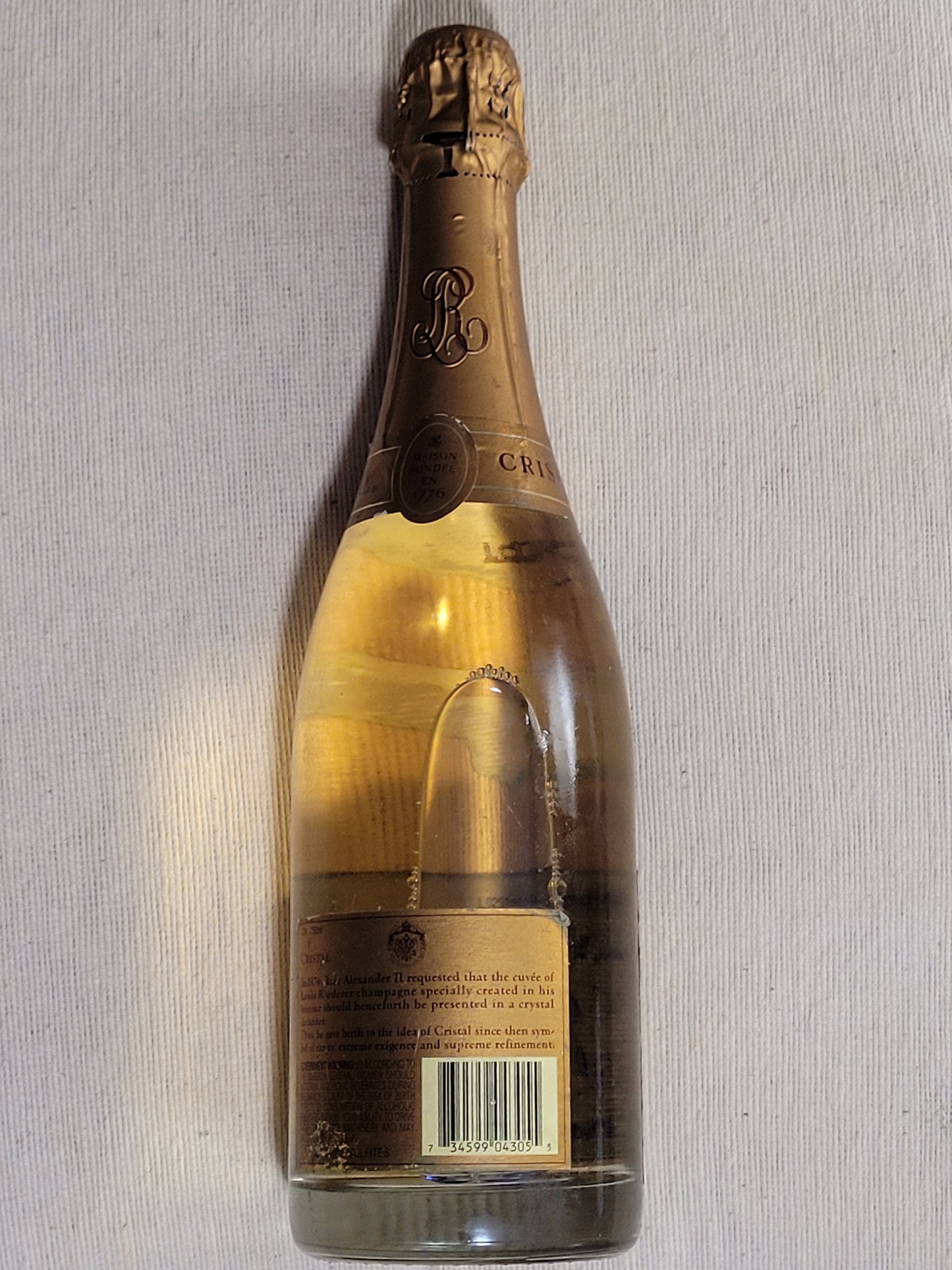 Millennium 2000 Cristal Champagne Bottle – Display Collectible (Perfect Condition, Sealed)