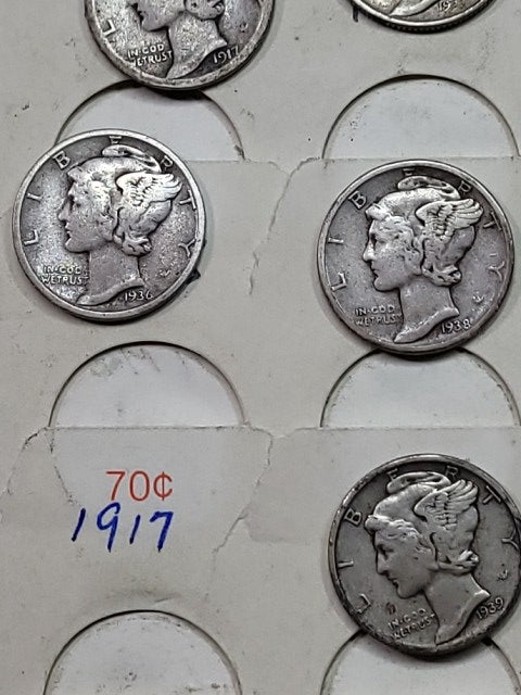 Historic Mercury Dime Collection (1919-1943) - Iconic Silver Coins for Collectors & Investors