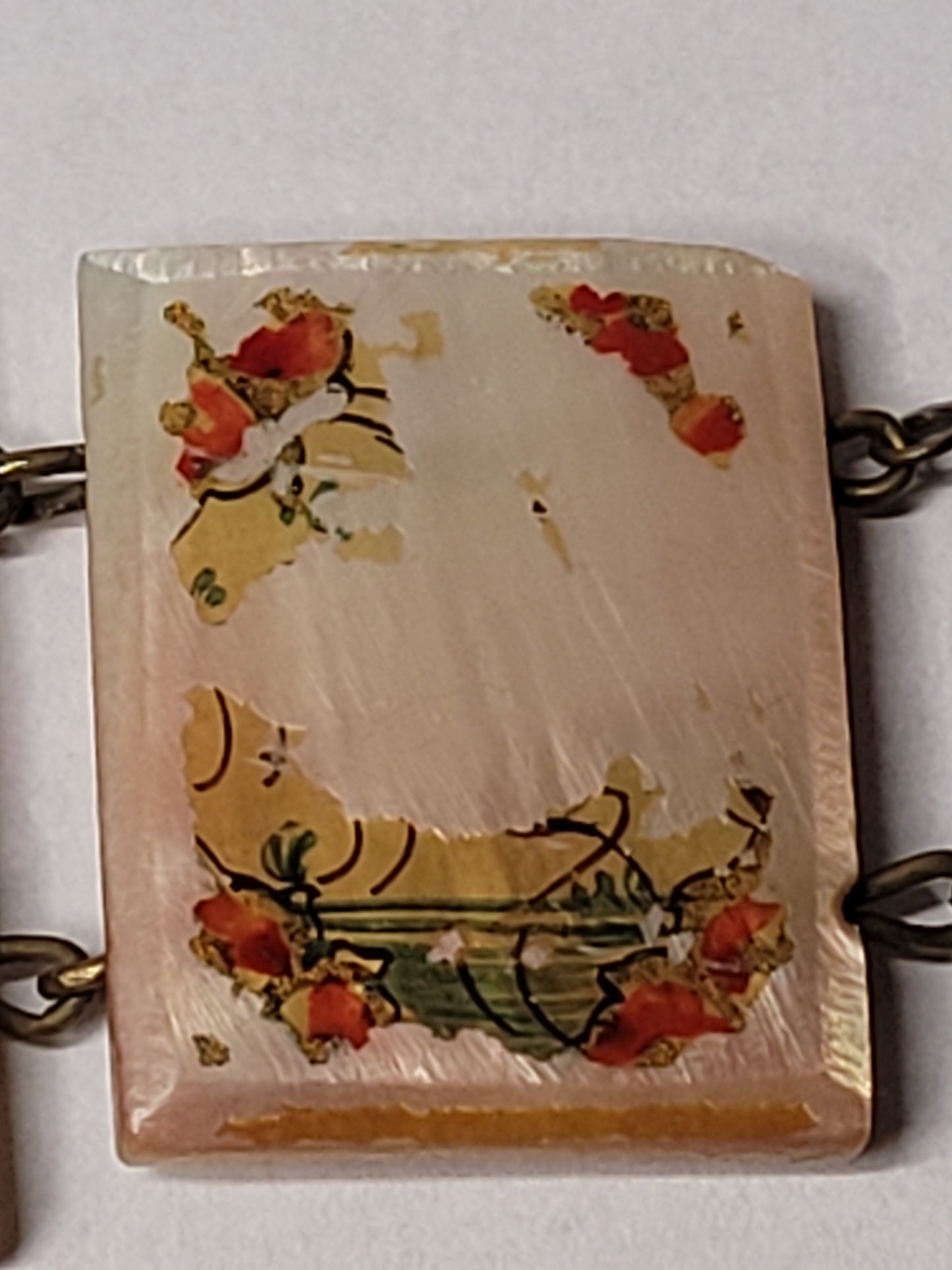 Vintage Hand-Painted Mother-of-Pearl Bracelet Persian storybook bracelet