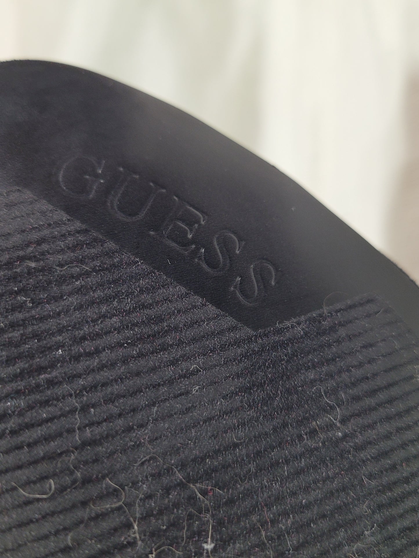 GUESS Black Satin Peep‑Toe Platform Heels – Size 10 W