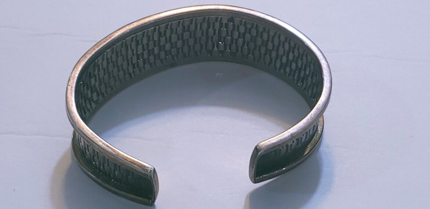 Vintage sterling silver bengal bracelet with sapphire stones