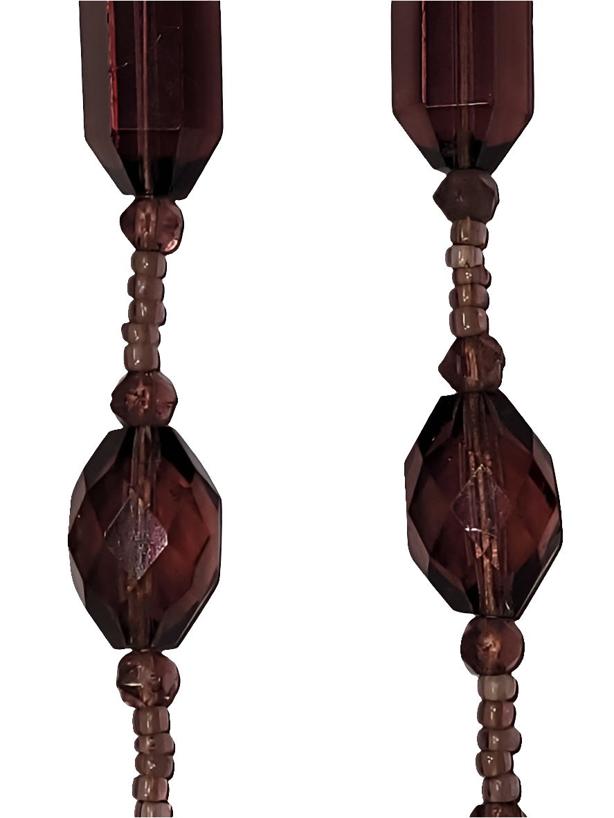 Handcrafted Vintage Amethyst Glass Beaded Necklace