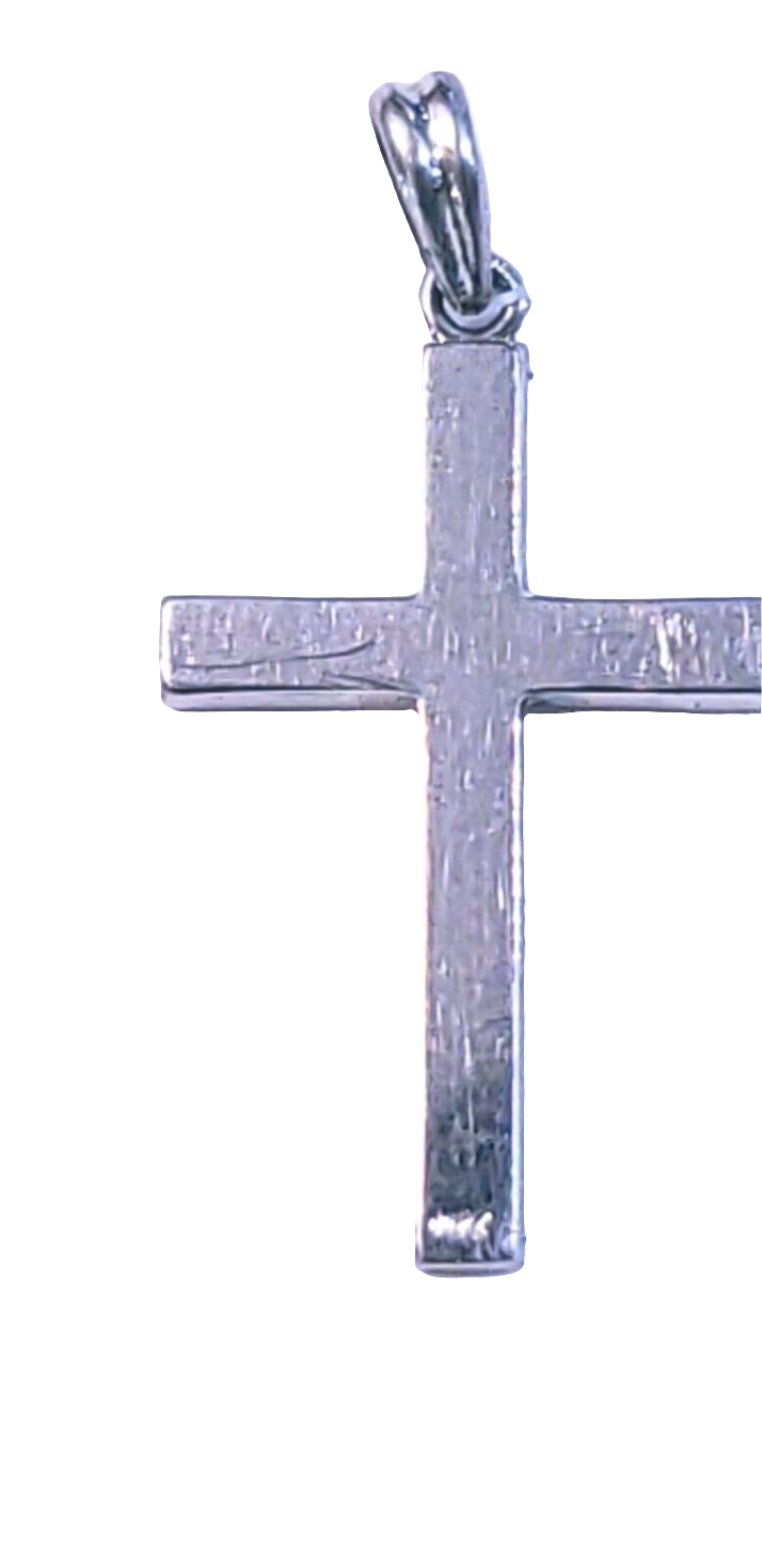 Elegant 10 kt White Gold Cross Pendant