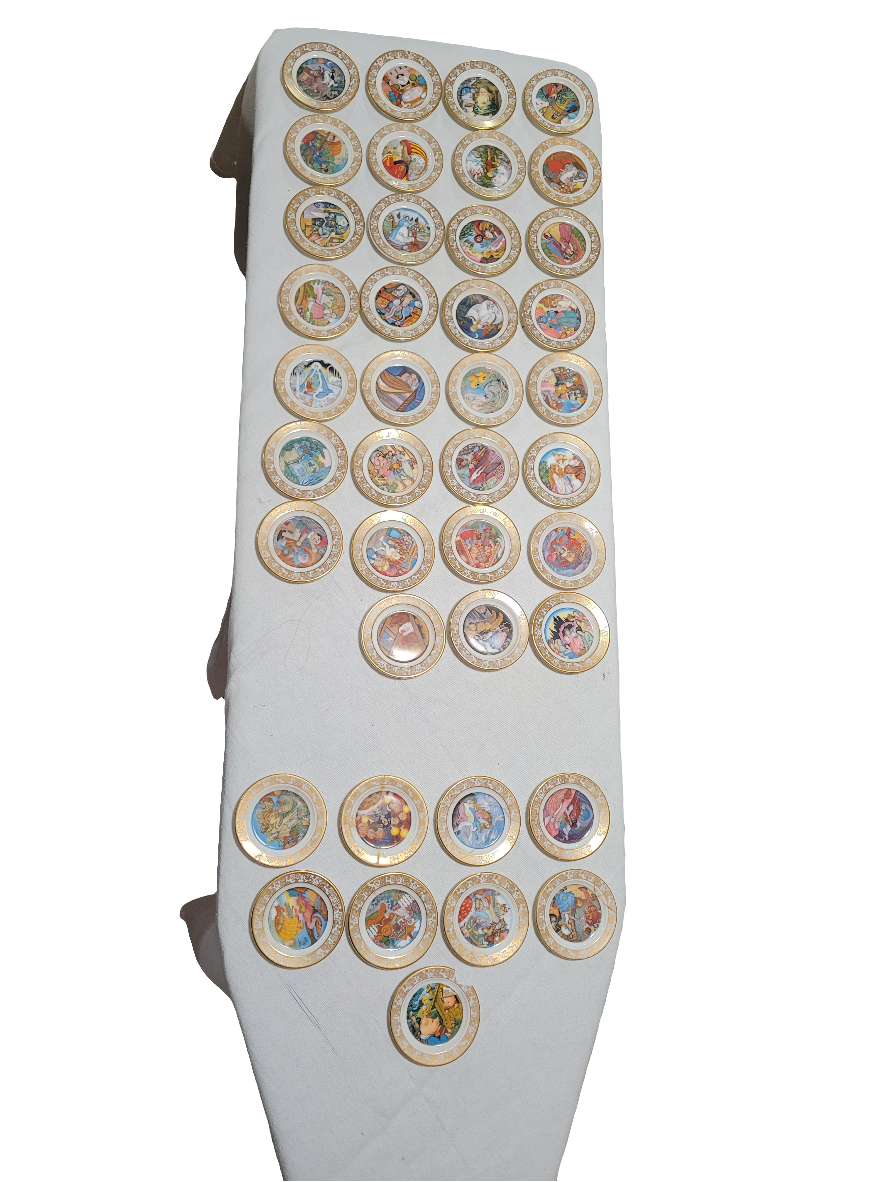 Franklin Mint "The Best Loved Fairy Tales" 40 Mini Plate Collection Signature Edition 🌟