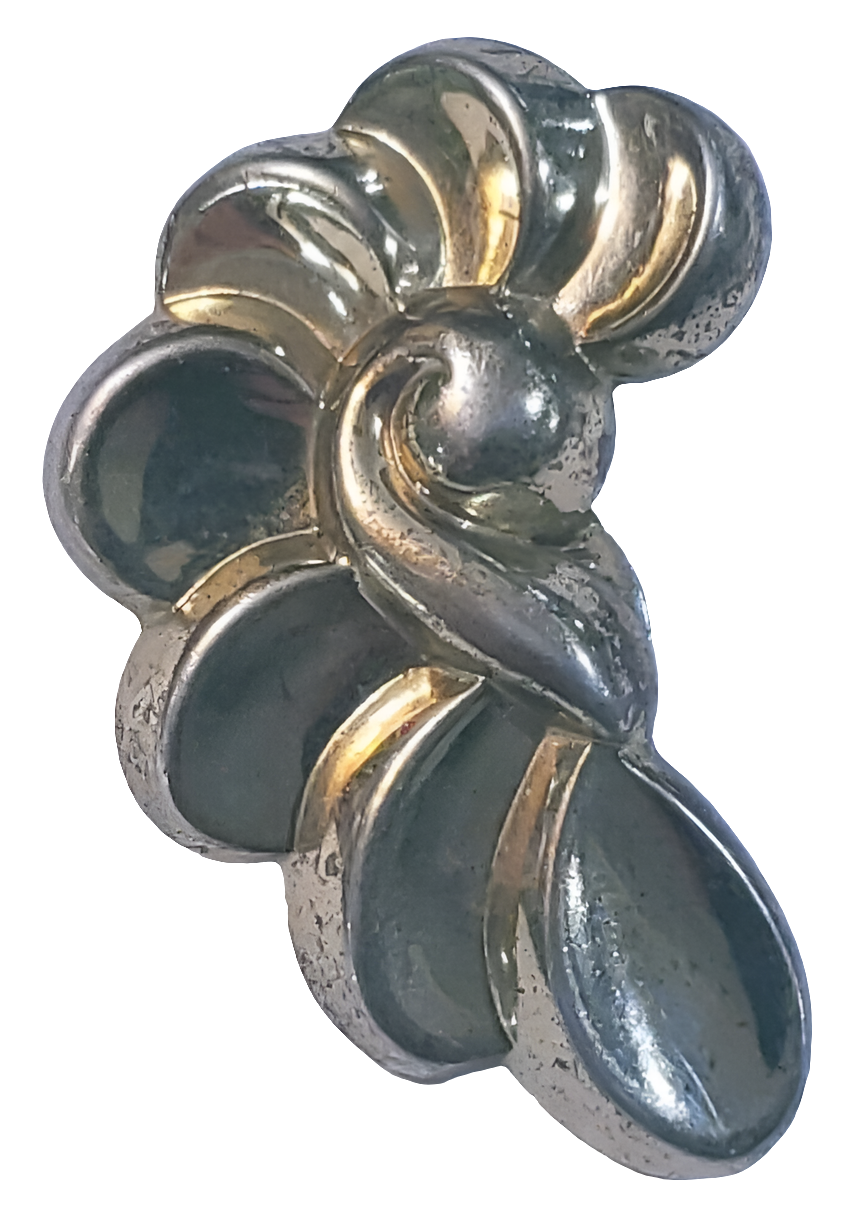 Gold over STERLING SILVER Signed MONET Authentic VINTAGE Clip EARRING