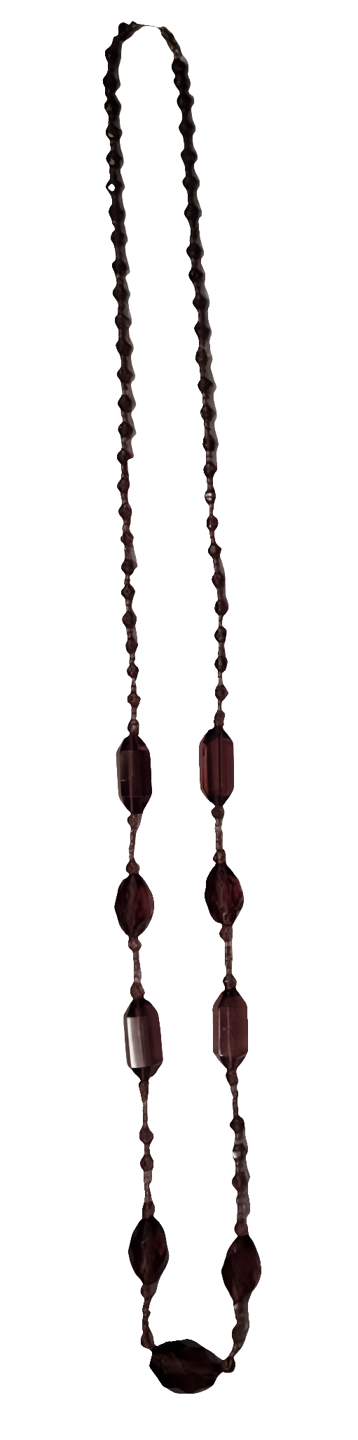 Handcrafted Vintage Amethyst Glass Beaded Necklace