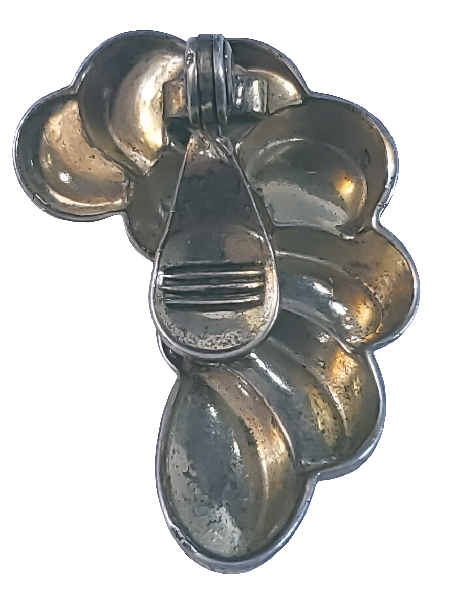 Gold over STERLING SILVER Signed MONET Authentic VINTAGE Clip EARRING