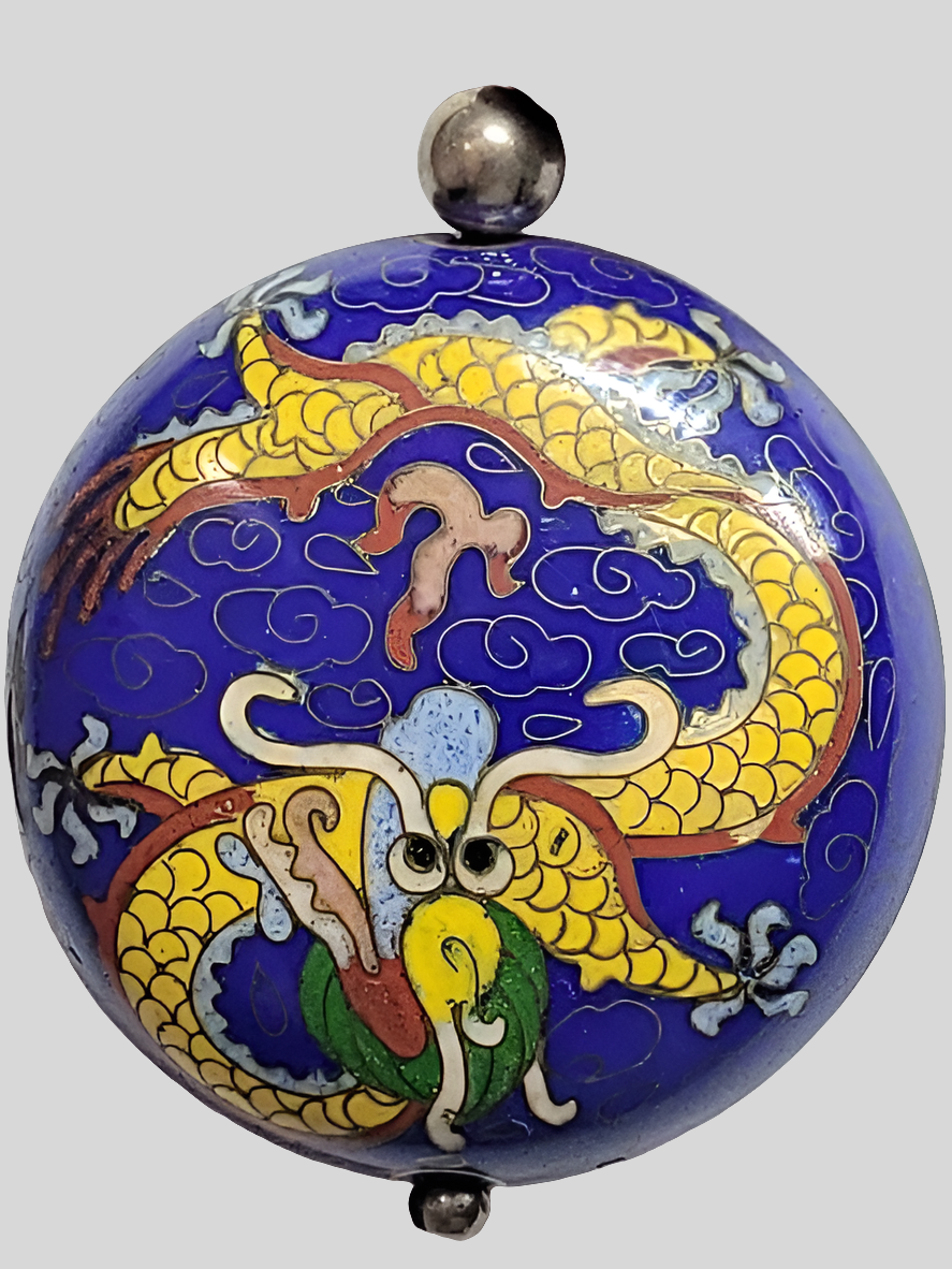 Exquisite Cinnabar and Cloisonné Necklace with Dragon & Phoenix Motif Chinese Artistry
