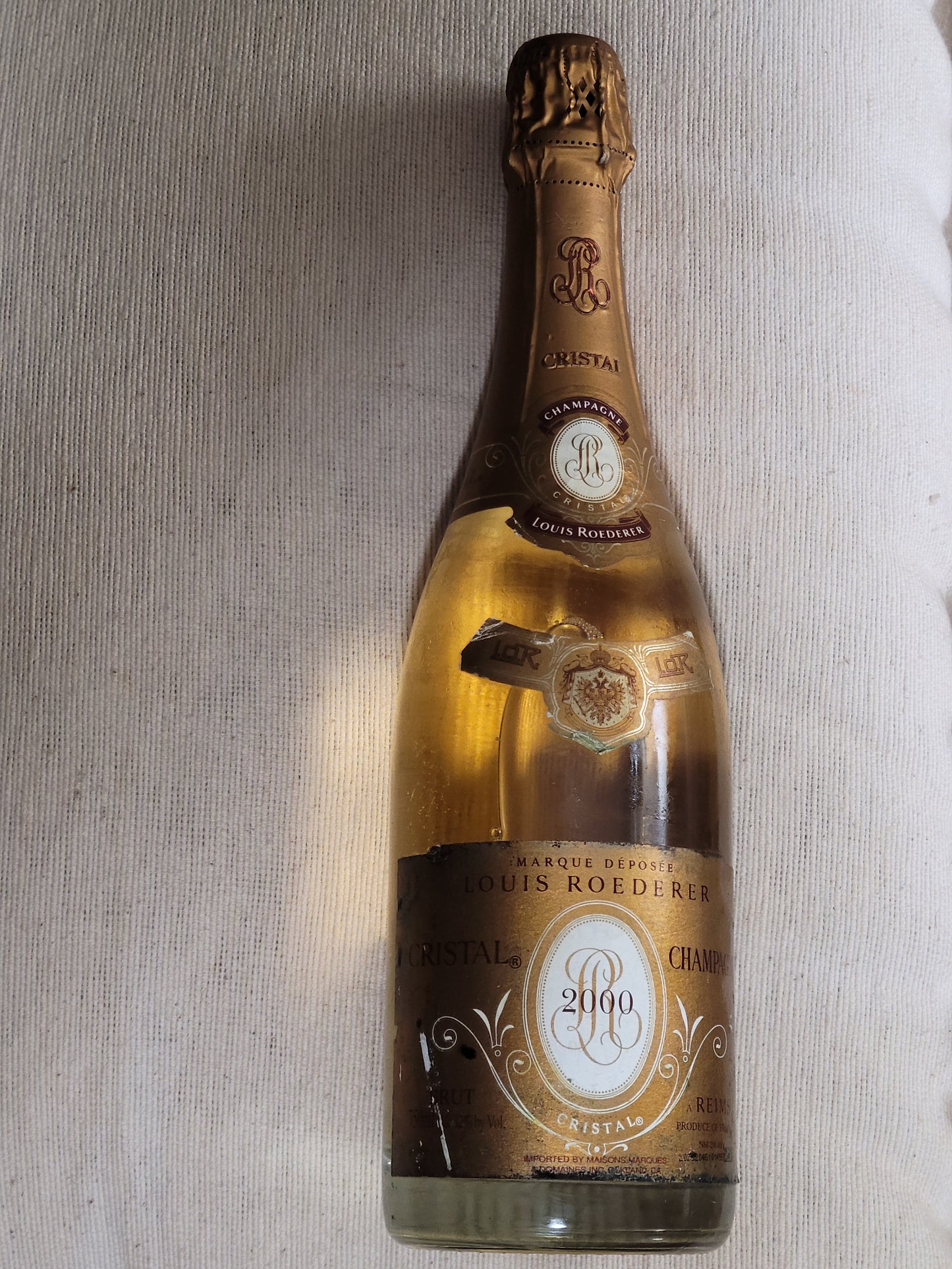 Millennium 2000 Cristal Champagne Bottle – Display Collectible (Perfect Condition, Sealed)