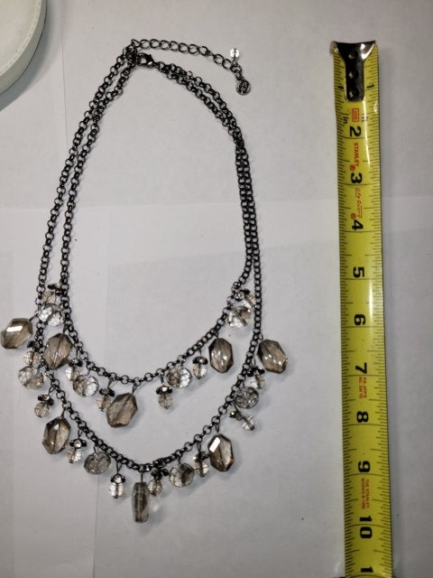 Vintage Elegant Crystal Drop Statement Necklace