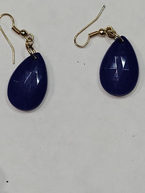 Bold Blue Statement Necklace and Earrings Set – Elegant Teardrop Design