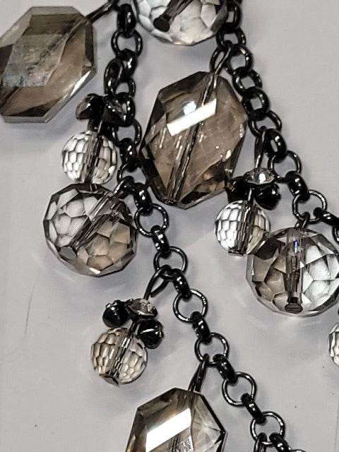 Vintage Elegant Crystal Drop Statement Necklace
